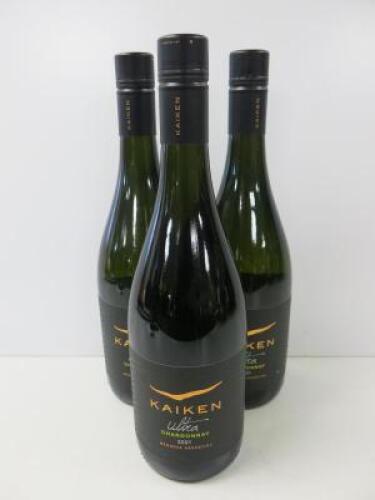 3 x Bottles of Kaiken Ultra Chardonnay, 2021, 750ml.