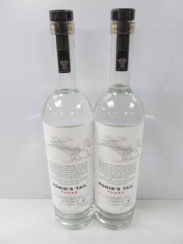 2 x Bottles of Koniks Tail Vodka, 70cl.