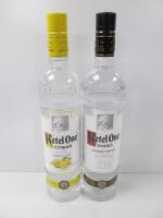 2 x Bottles of Ketel One Vodka to Include: 1 x Original& 1 x Citroen, 70cl.
