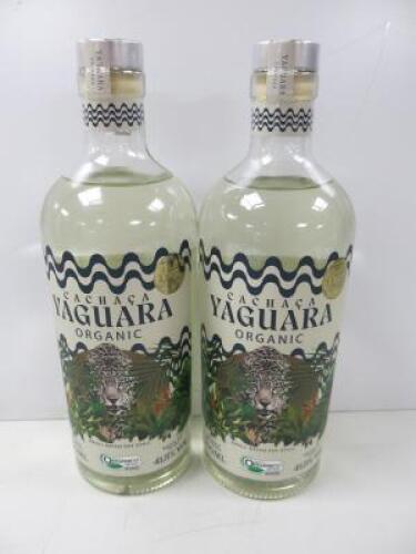 2 x Bottles of Cachaca Yaguara, Small Batch Pot Stilled, 700ml.