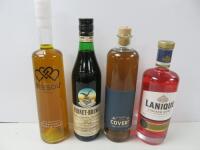 4 x Bottles of Liqueur & Aperitif to Include: 1 x Lanique, 1 x Audemus Covert, 1 x Beesou & 1 x Fernet Branca, 70cl.