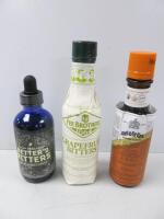 3 x bottles of Bitters to include: 1 x Angostura, 100ml, 1 x Fee Brothers, 150ml, 1 x MS, 120ml.