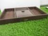 Wolf Brown Leather Jewellery Tray with Compartment. Size 32 x 19cm.