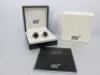 Pair of Mont Blanc Cuff Links in Box with Soft Carry Case. - 4