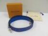 Louis Vuitton Cowhide Leather Bag Strap in Blue. Comes with Dust Cover & Box.