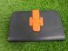 Black & Orange Leather Wallet. Comes with Dust Cover. - 3