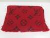 Louis Vuitton Logomania Wool & Silk Scarf, M72432. Comes in Box & Appears New & Unused. - 2