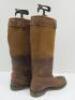 Pair of Ladies Barbour Acorn Long Leather Boots, Size 4. - 3