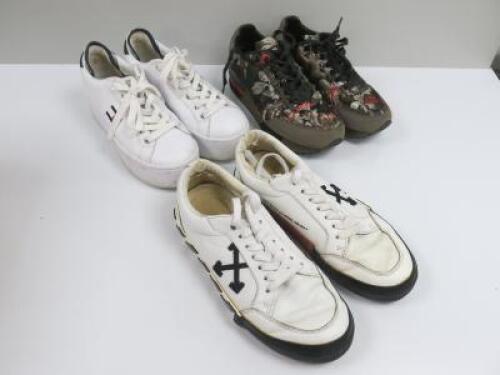 3 x Assorted Ladies Lace Up Sneakers, Size 37,38,40.