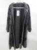 Emporio Armani Shearling Di Montone Full Length Grey Coat, Size 42. - 3
