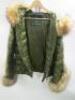 Holland Cooper Hooded Puffer Jacket in Green, Size M. - 3