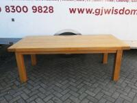 Light Oak Dining Table. Size H76 x W219 x D1m