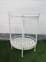 2 Tier Metal Side Table, Size H73cm.