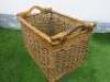Wicker Basket with Handles, Size H40 x W50 x D35cm. - 3