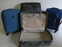 4 x Assorted Medium/Small Suitcases to Include: 2 x IT Luggage, 1 x CAT & 1 x Eminent. Code 257.