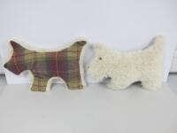 Pair of Scottie Dog Cushions.