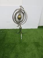 Coperican Brass & Steel Armillary Sphere Globe.