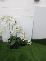 3 x Imitation Flower Displays, Small, Medium & Large.