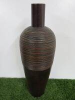 Wood Turned Vase, 46cm Tall.