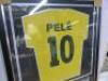 Framed & Glazed Pele Back Signed Brazil Number 10 Shirt, Date 06/2016 with Certificate of Authenticity, Size H89 x W79cm. - 2