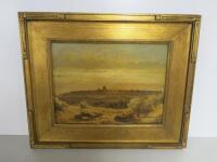 Landscape Oil On Board in Gold Frame, Signed by the Artist, Size 48 x 58cm.