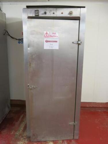 Trimcote Ltd Single Rack Proving Cabinet, S/N BPG91128, DOM 03/12/1991, 3 Phase, Size H210cm x W90cm x D105cm