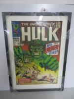 New Framed, Glazed & Mounted The Incredible Hulk Print, Size 74 x 54cm.