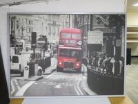 Ikea Vishal Framed London Red Bus Print on Board, Size 100 x 140cm.