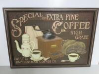 Vintage Wooden 3D Coffee Bar Sign, Size 54 x 76cm.