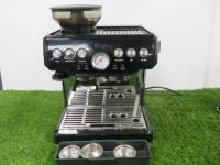 Sage Barista Express Nespresso Coffee Machine, Model BES870BSUK. NOTE: missing porta filter.