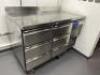 CCE Group Supplied Stainless Steel 6 Drawer Refrigerated Counter Fridge. Size H90 x W123 x D70cm. (Note: missing panel (As Viewed/Pictured). - 4