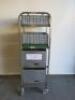 Stainless Steel 4 Tier Trolley with 2 x Cambro Dishwasher Trays & 2 x Dishwasher Bottle Trays. - 2