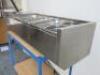 Stainless Steel Refrigerated Servery Prep Top, H28 x W125 x D38cm. Comes with 5 x GN Containers. - 6