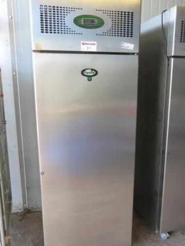 Foster Stainless Steel Upright Refrigerator, Model EPRO G600H. NOTE: Unable to power up, for spare or repair