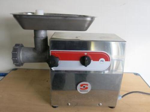 Sammic Stainless Steel Counter Meat Mincer, Model PS12, S/N 10501101630296, DOM 08/2016.