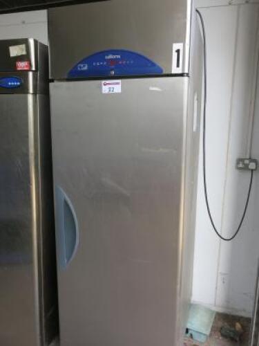 Williams Stainless Steel Upright Refrigerator, Model C1T, Racked for 14 Trays.