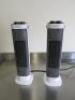 Pair of Challenge 2kw Oscillating Tower Fan Heater, Model DQ2117.