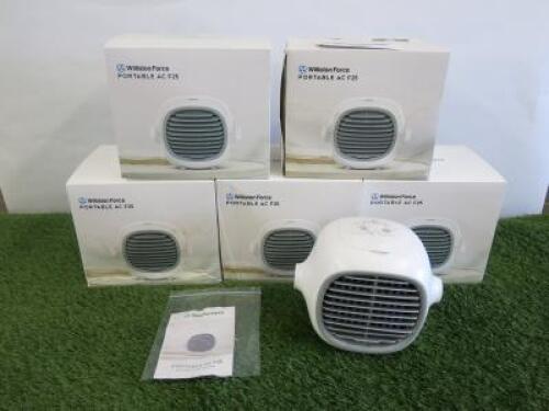 5 x Williston Force Portable AC, Model WT-F25. Comes in Original Box with Instruction Manual.