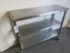 Stainless Steel Mobile 3 Tier Shelving Unit, Size H90 x W 115 x D40cm. - 2