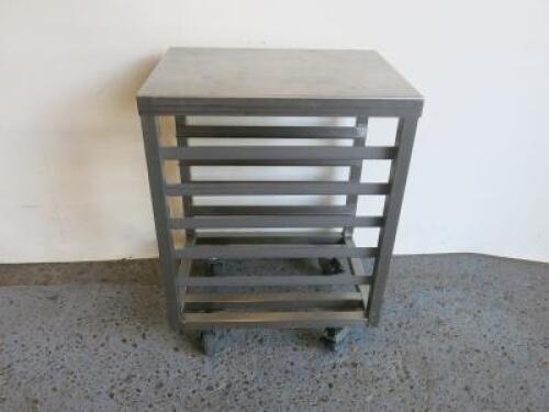 Stainless Steel 5 Rack Trolley, Size H70 x W54 x D40cm.