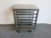 Stainless Steel 5 Rack Trolley, Size H70 x W54 x D40cm.