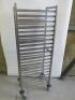 Stainless Steel 20 Rack Trolley, Size H165 x W39 x D59. - 2