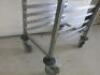 Stainless Steel 20 Rack Trolley, Size H165 x W39 x D59. - 3