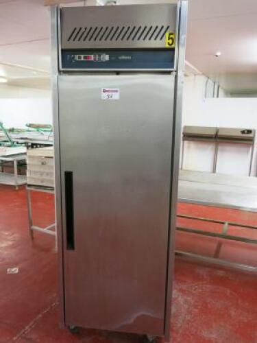 Williams Stainless Steel Upright Freezer, Model LC1T, Racked For Bakery Trays