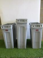 3 x Rubbermaid Waste Bins.