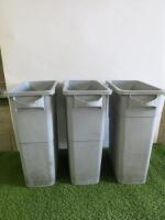 3 x Rubbermaid Waste Bins.