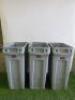 3 x Rubbermaid Waste Bins.