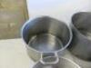 6 x Assorted Sized Stainless Steel Stew Pan/Stock Pot. - 4