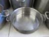 6 x Assorted Sized Stainless Steel Stew Pan/Stock Pot. - 6