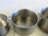 6 x Assorted Sized Stainless Steel Stew Pan/Stock Pot. - 3